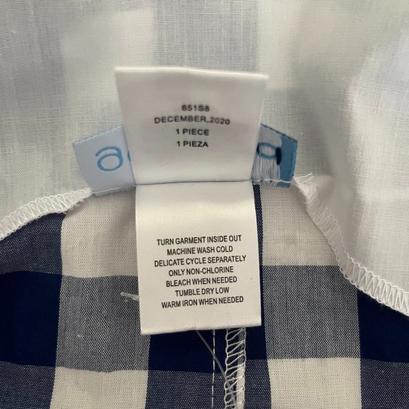 NEW with tags Good Lad American flag gingham smocked shortall boy’s sz 12 months - Picture 12 of 14